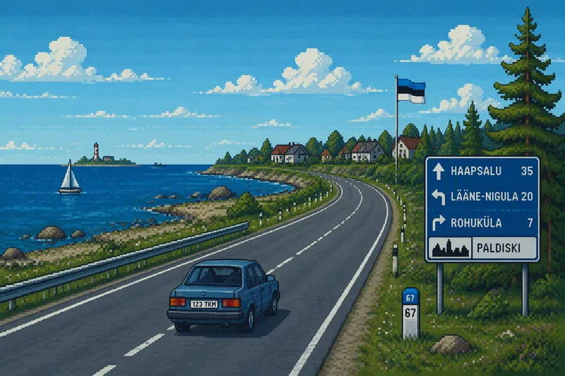 Maisematie Virossa autolla ajettuna Maisematie Virossa autolla ajettuna