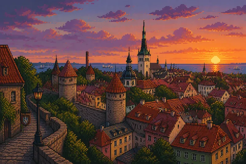 Tallinnan vanhakaupunki historiallisilla rakennuksilla Tallinnan vanhakaupunki historiallisilla rakennuksilla