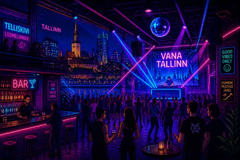 Moderni yökerhon tanssilattia neonvaloissa Moderni yökerhon tanssilattia neonvaloissa
